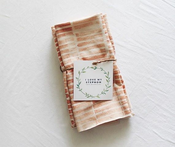 Stamped No-sew Napkins