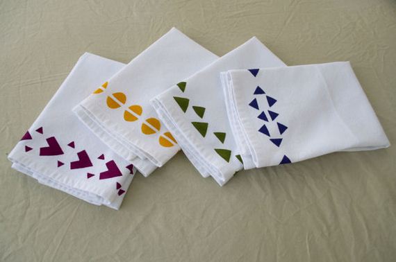 Stenciled Napkins