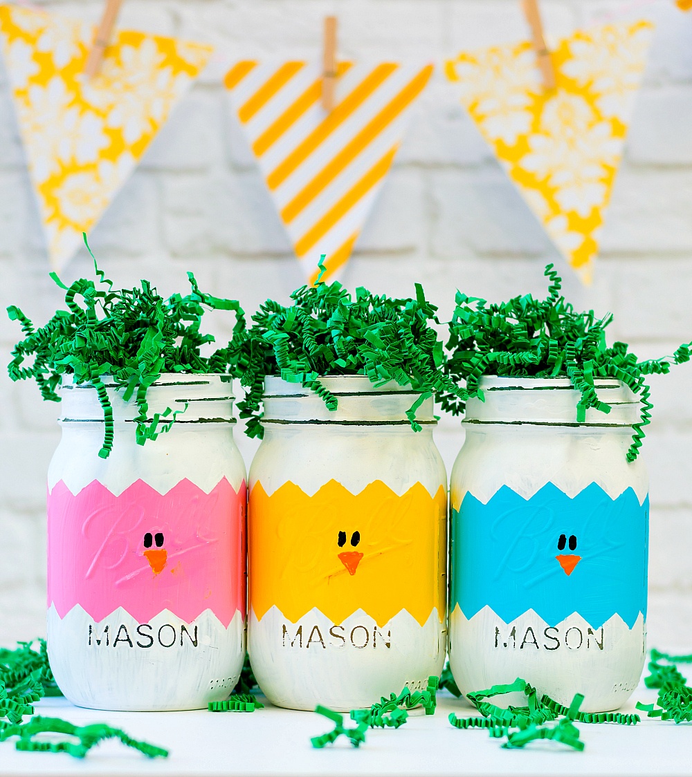 Super cute mason jar craft for Easter!