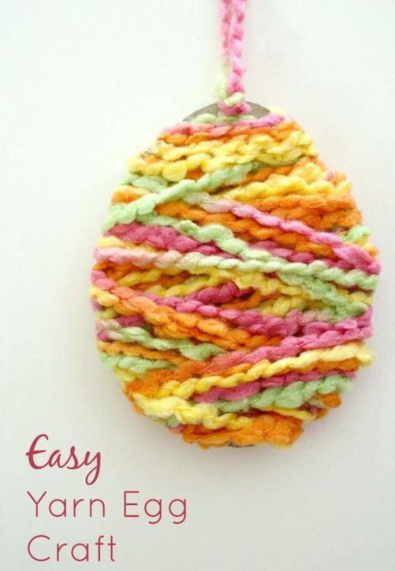 Yarn Egg Easter Craft.