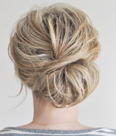 Low Side Bun Hairstyle.