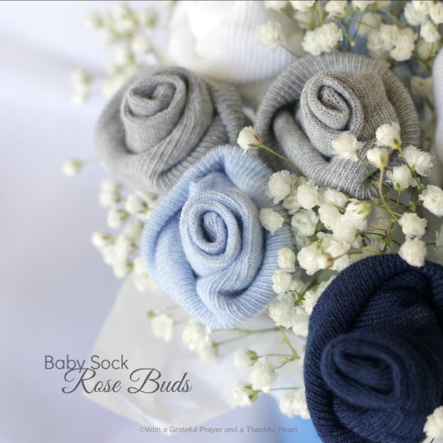 Baby Socks Rose Flower Bouquet.