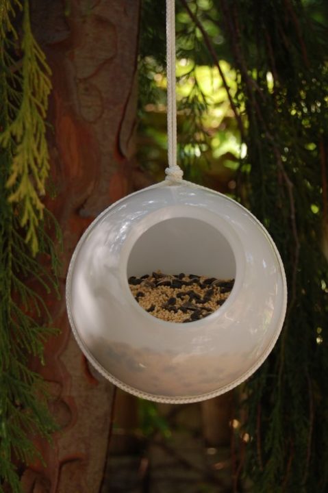 Birdfeeder From Glass Shades.