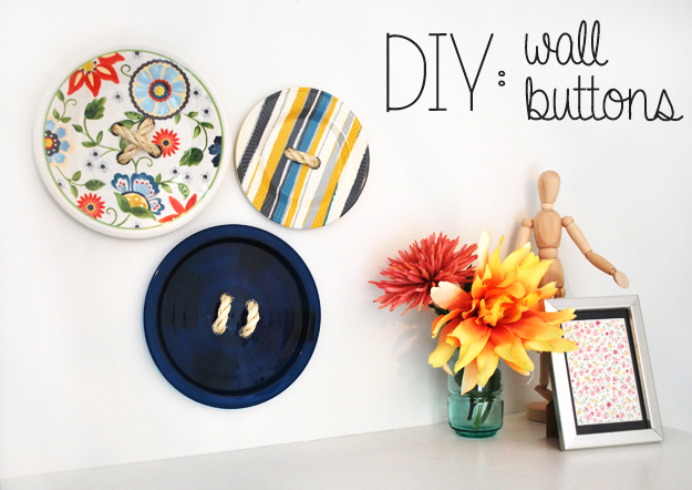 DIY Big Button Wall Decor.