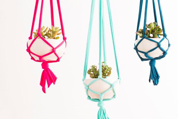 Hanging Planters in Boho Style.