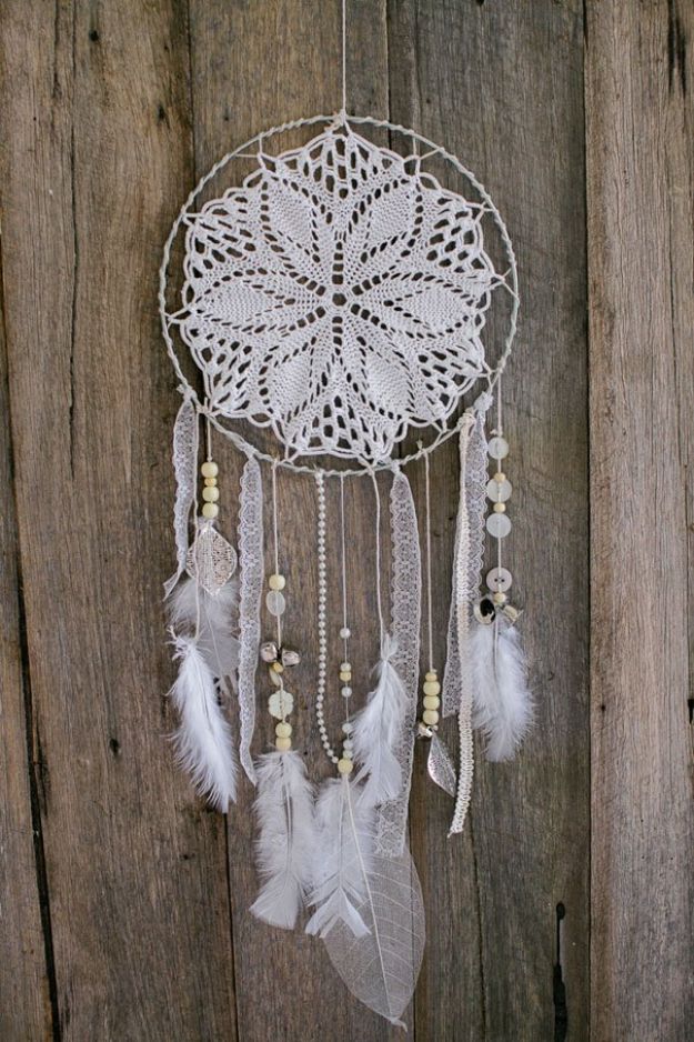 Knitted Dreamcatcher.