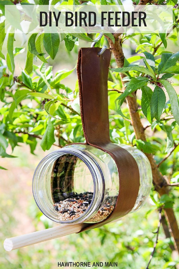 Leather Stringed Bird Feeder.