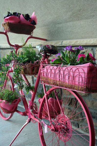 Pretty In Pink Bike Planter.