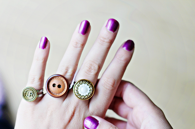 Pretty button rings.