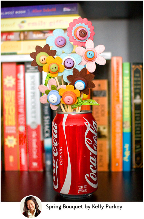 Spring Button Bouquet.