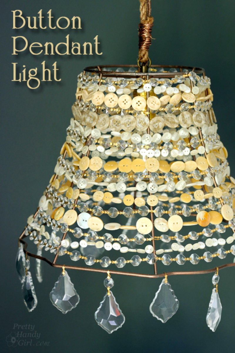 Stunning DIY Button Pendant Light.