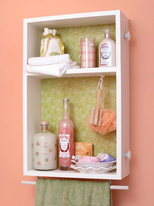 Upcycle an old drawer into a wall-mounted mini storage unit.