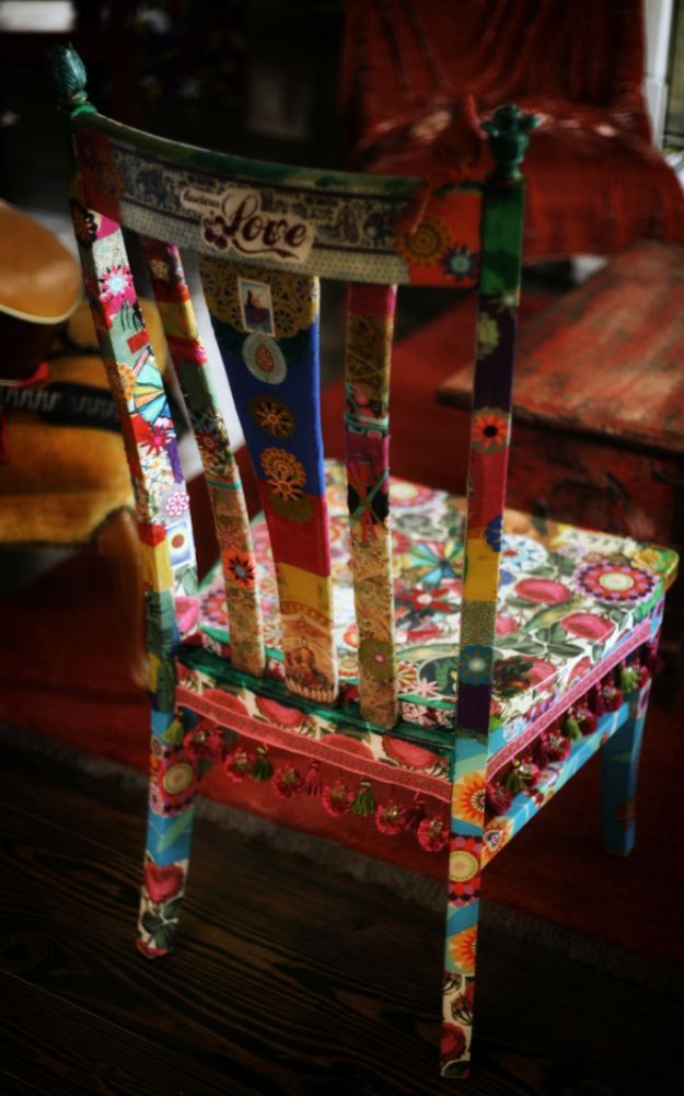 You can Decoupaged your Chair.