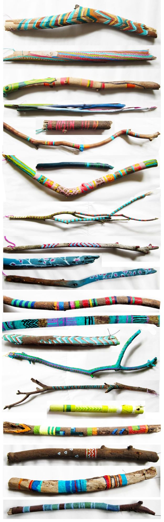 You can paint sticks in BOHO style.