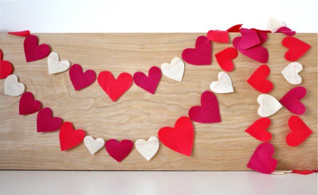 20+ Easy Valentine's Day DIY Projects: Spread Love on a Budget 2 Awesome Happy Heart Garland.