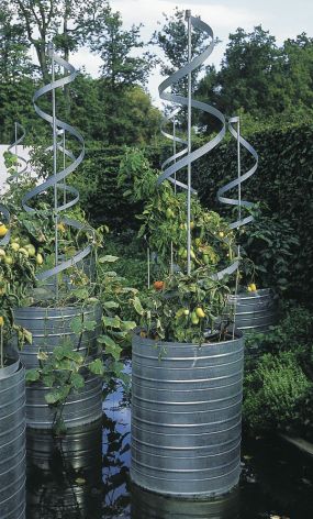 Beautiful Barrel Garden Containers.