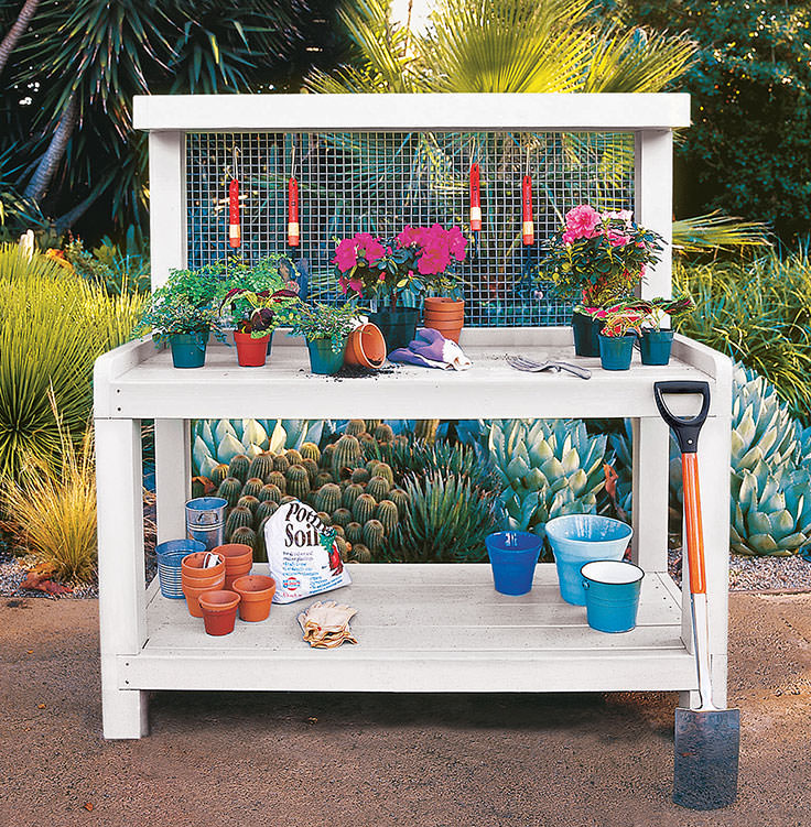 Build DIY potting bench from scratch.