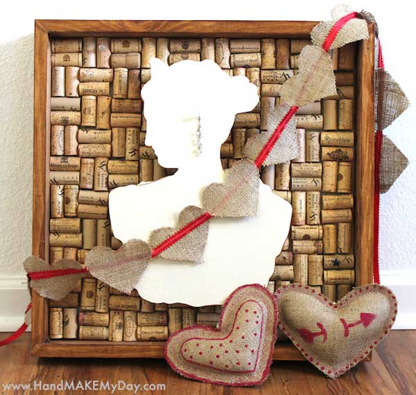 Burlap Craft Valentines. Valentine’s Day Heart Shaped Crafts