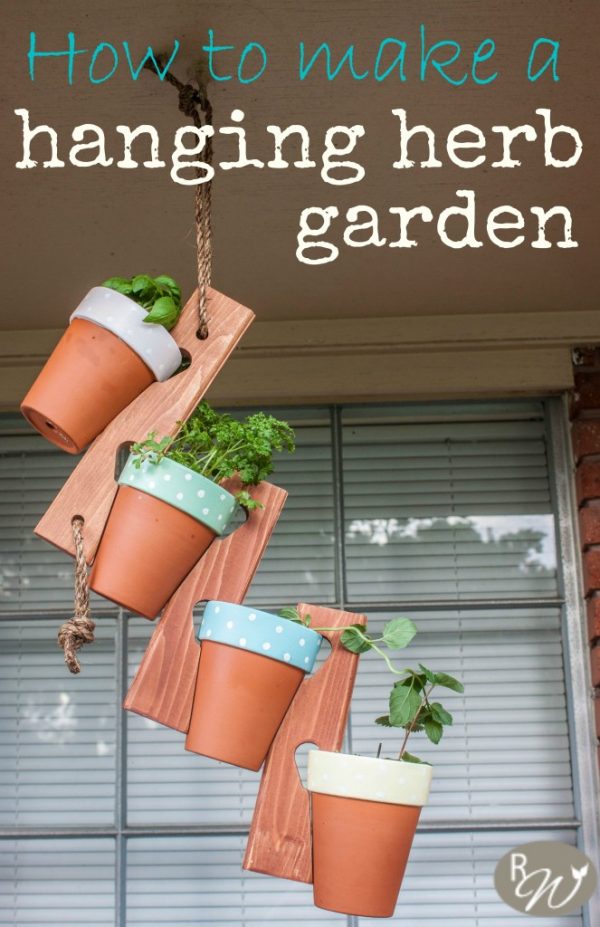 Cutest Hanging Herb Garden.