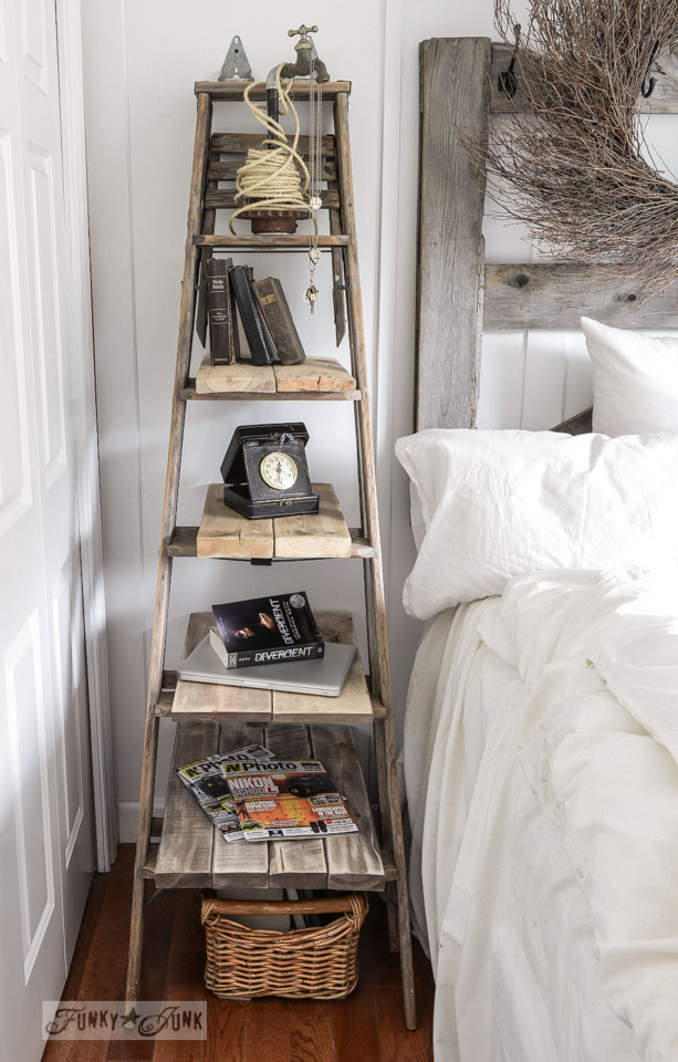 Farmhouse Stepladder Side Table.