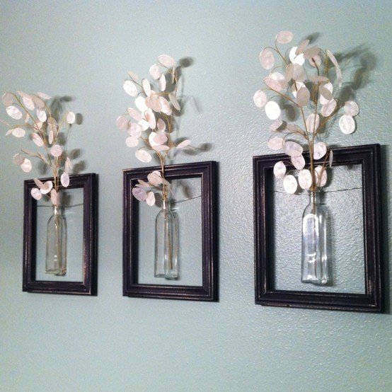 Flower Wall Art With Picture Frames.