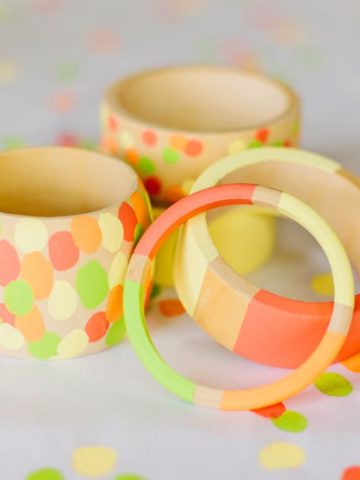 Hand Painted Wooden Bracelets.