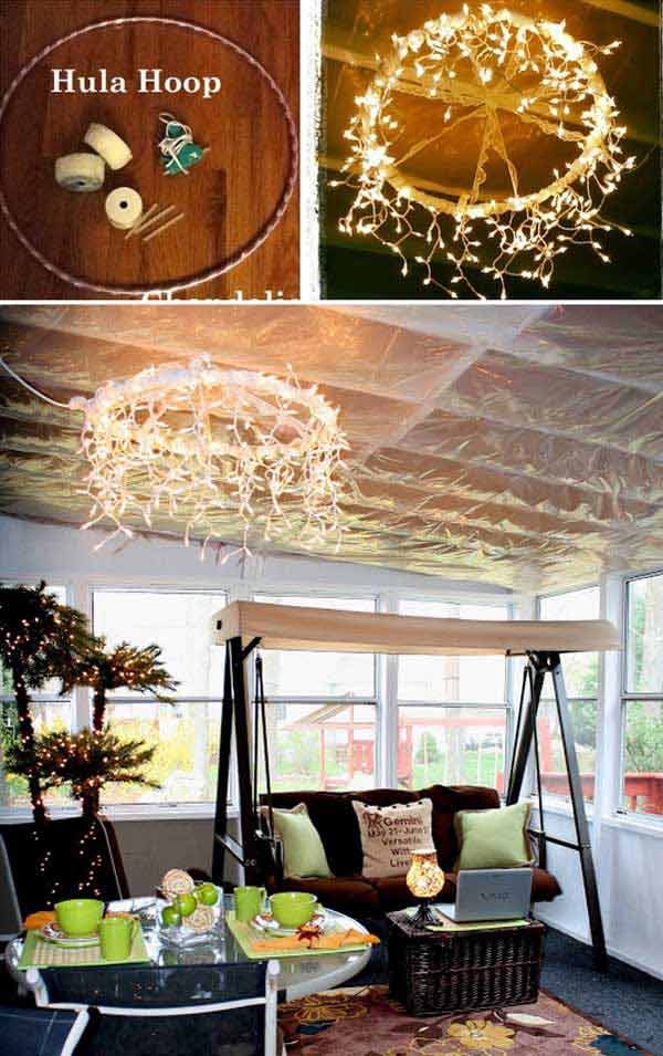 Hula Hoop Chandelier.