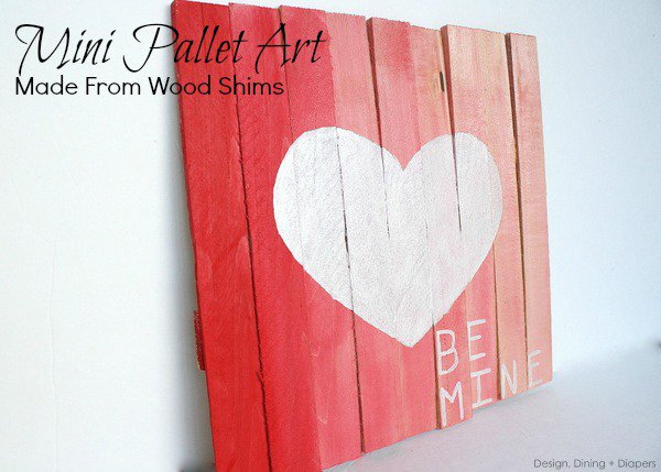 20+ Easy Valentine's Day DIY Projects: Spread Love on a Budget 16 Lovely Heart Pallet Decoration.