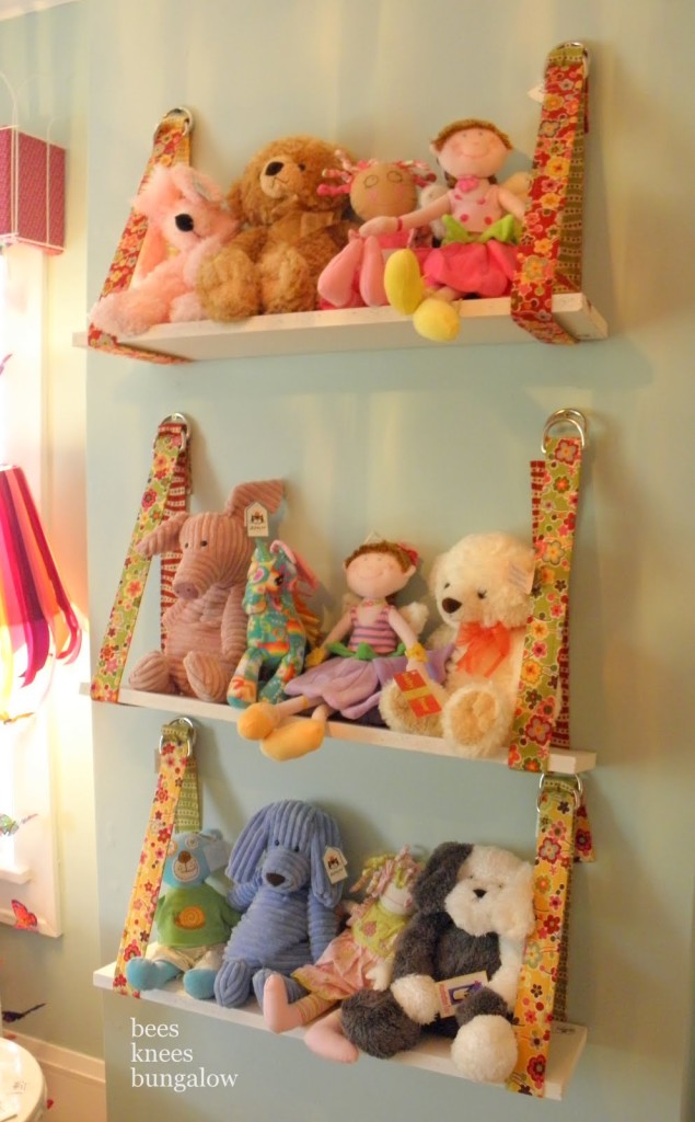 Make cute hanging shelves.