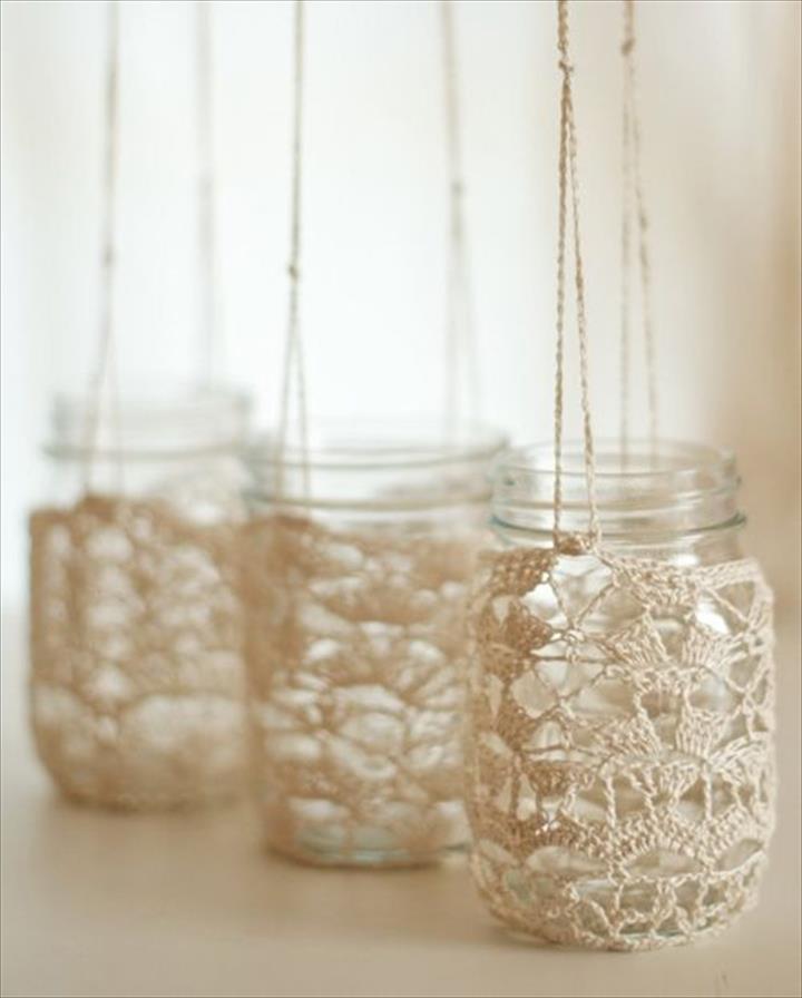 Mason Jar Hangers.