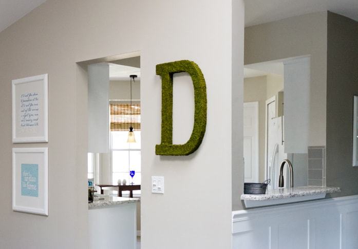 Moss letter DIY tutorial.