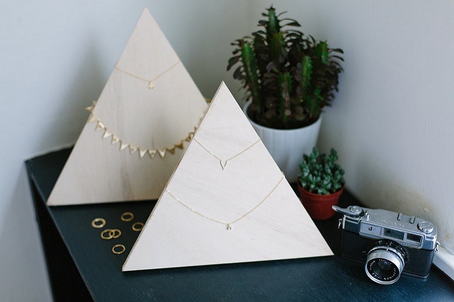 Necklace display pyramid.