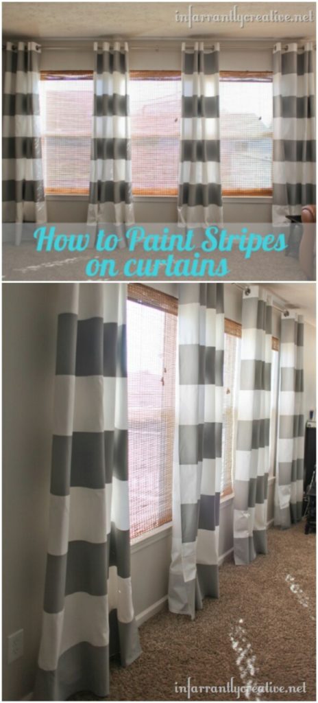 Paint Striped Curtains.