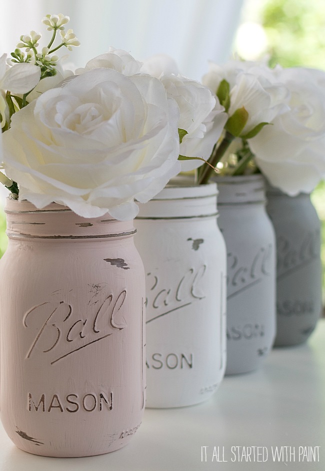 Painted Mason Jars.