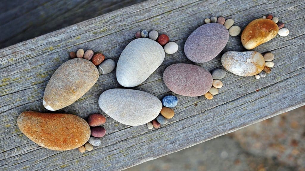 Pebble Footprints.