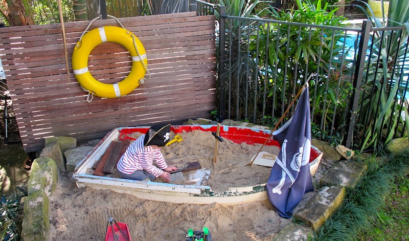 Rowing Boat Sandpit Ideas.
