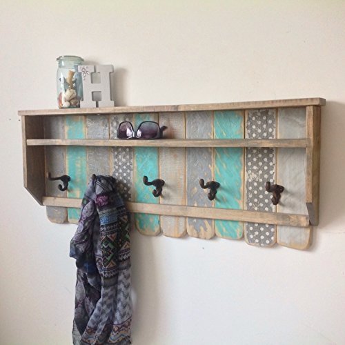 Rustic Pallet Coat Rack.