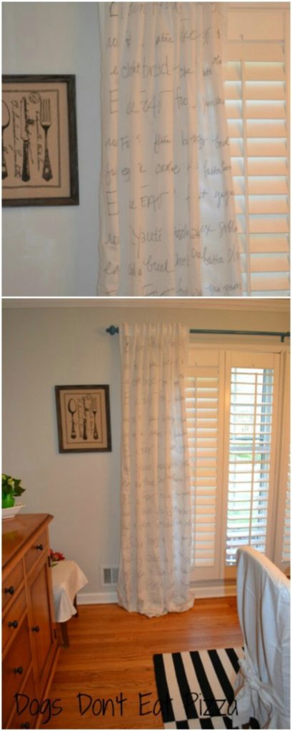 Sharpie Script Curtains.