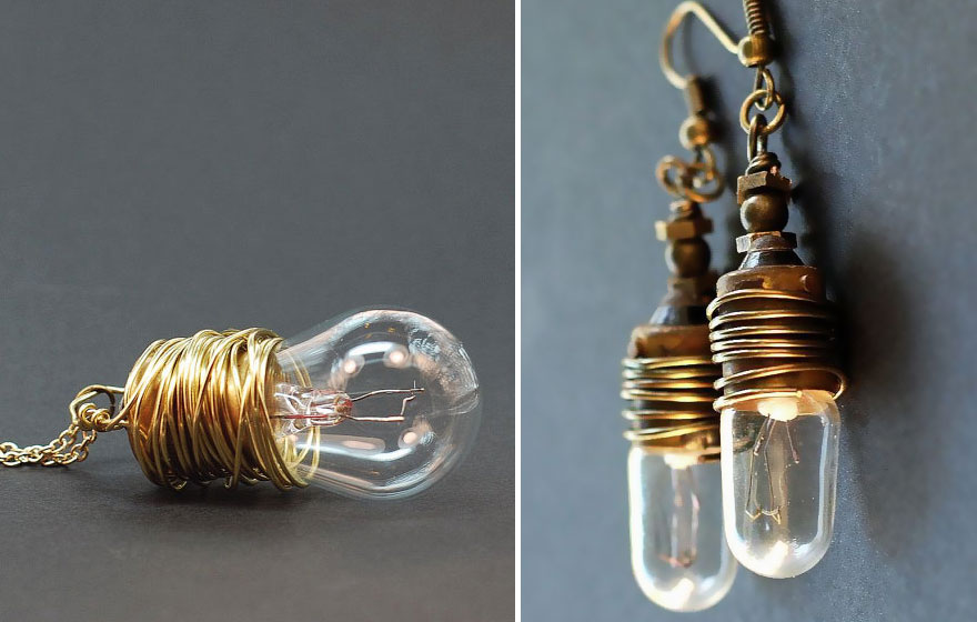 Steampunk Light Bulb Jewelry.