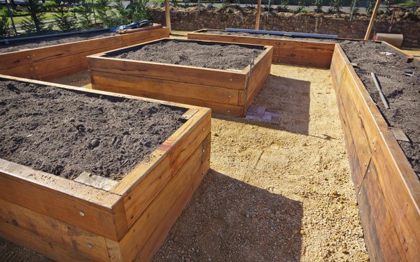Traditional raised bed.