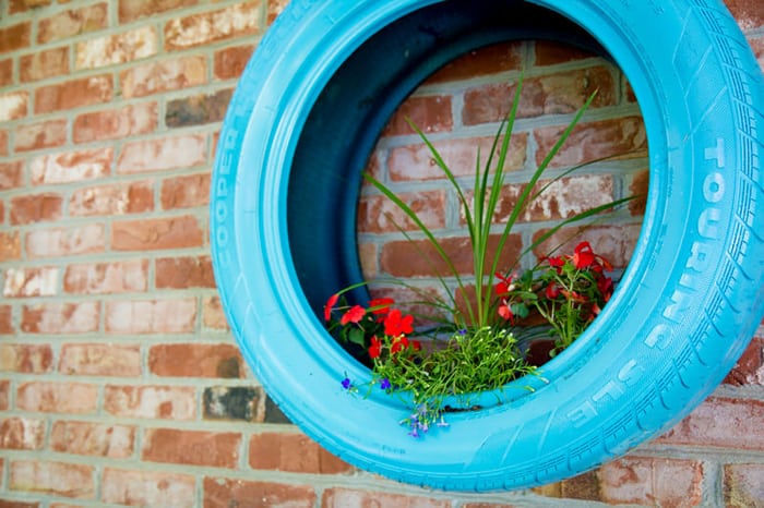 Tyre Planters.