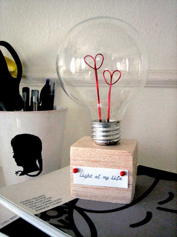 Valentine lightbulb.