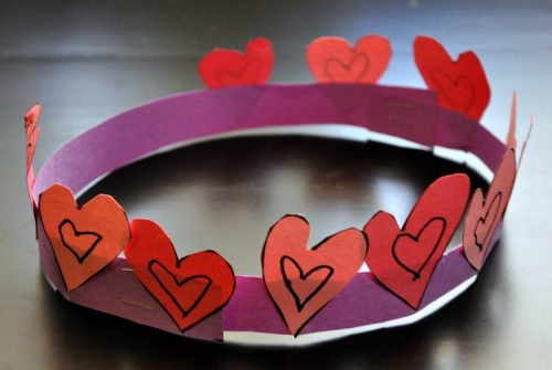 Valentines Day Heart Crown Craft