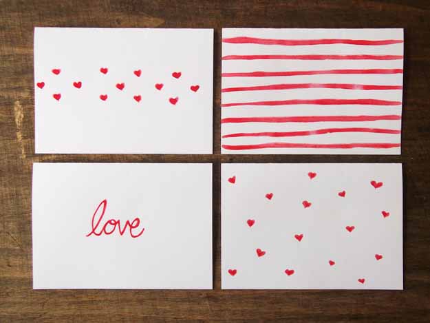 Watercolor Valentines.