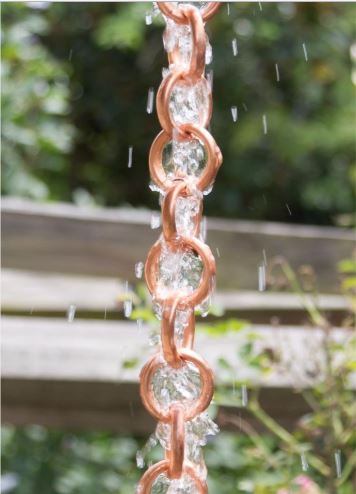 You can make a copper rain chain.