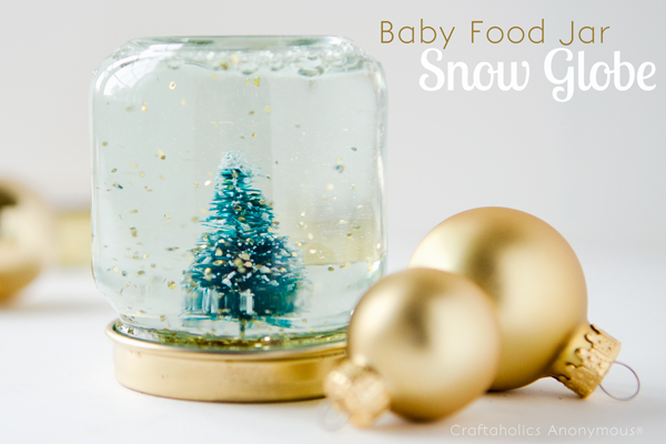 Baby Food Jar Snow Globes.