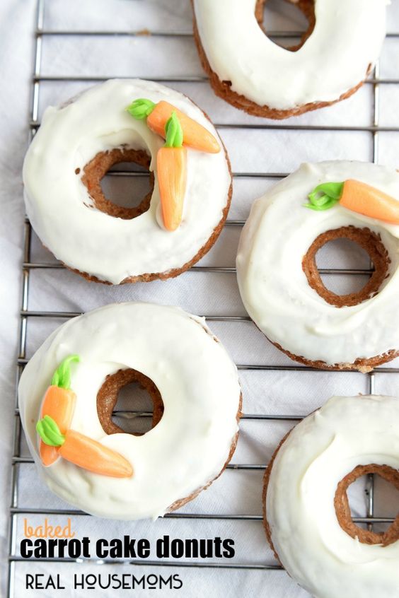 Baked Carrot Cake Donuts.