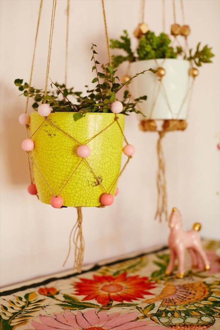 Bead & Twine Plant Hangers.