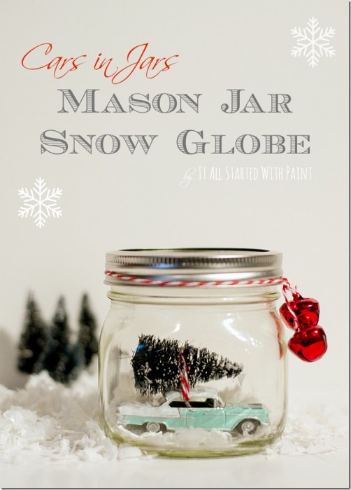 Car in a Jar Snow Globe.