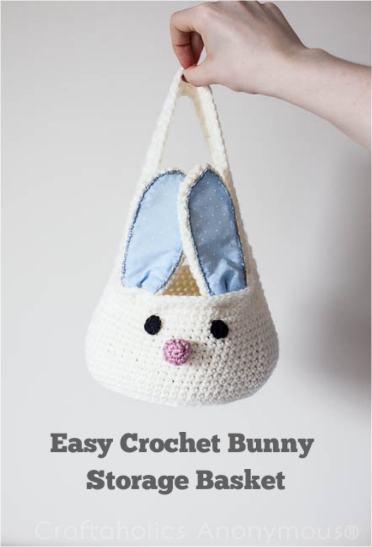 Crochet Bunny Basket.